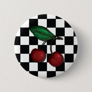 cherry 6 cm round badge
