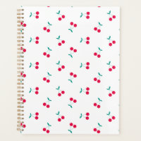 Cherry Aesthetic Cherries Pattern White  