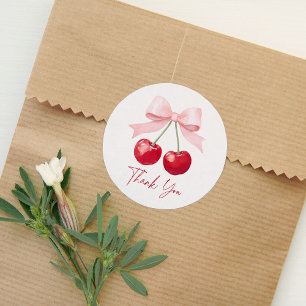 Cherry Baby Shower Classic Round Sticker