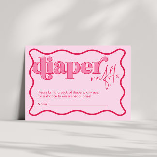 Cherry Baby Shower Diaper Raffle Enclosure Card 