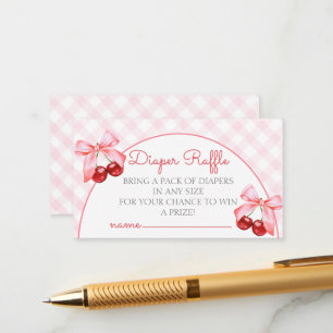 Cherry Baby Shower Diaper Raffle Enclosure Card