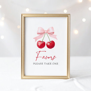 Cherry Baby Shower Favors Sign