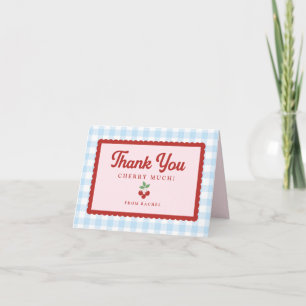 Cherry Baby Shower Folded Thank You Card