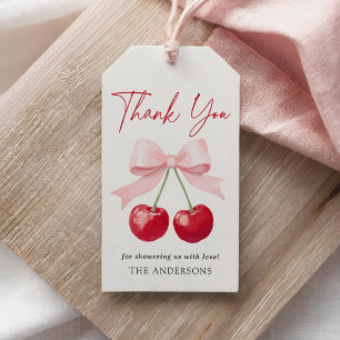 Cherry Baby Shower Gift Tags