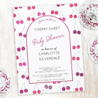 Cherry Baby Shower Invitation