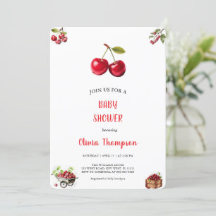 CHERRY BABYSHOWER INVITATION
