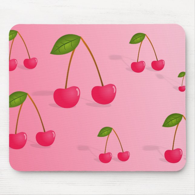 Cherry Background Mouse Pad (Front)