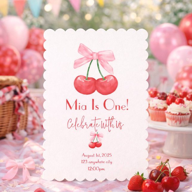 CHERRY BIRTHDAY INVITATION (Creator Uploaded)
