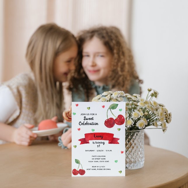 Cherry Birthday Invitation (Creator Uploaded)