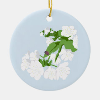 Cherry bkossom ceramic tree decoration