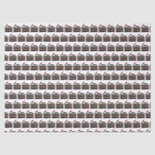 Cherry Black Forest Cake Slice Birthday Party Food Tissue Paper