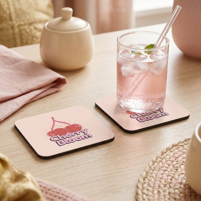 Cherry Bloom Beverage Coaster (Creator Uploaded)