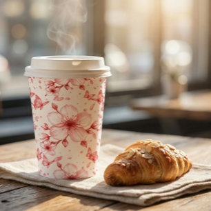 Cherry Bloom Elegance Paper Cups