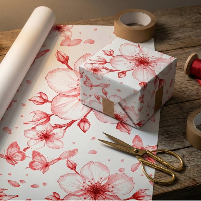 Cherry Bloom Elegance Wrapping Paper (Creator Uploaded)