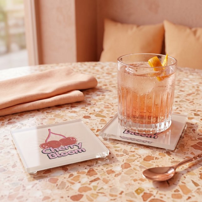 Cherry Bloom Glass Coaster (Creator Uploaded)