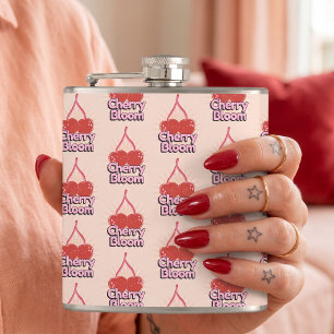 Cherry Bloom Hip Flask