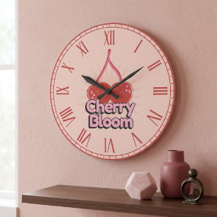 Cherry Bloom Large Clock