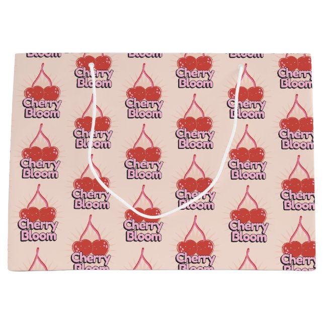 Cherry Bloom Large Gift Bag (Front)