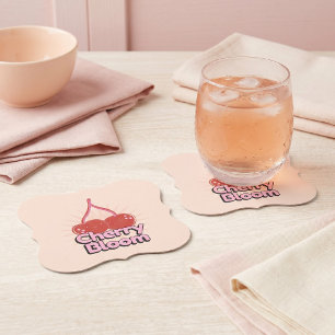 Cherry Bloom Paper Coaster