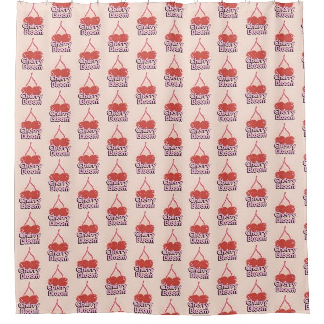 Cherry Bloom Shower Curtain (Front)