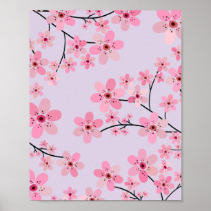 Cherry Blossom 06 Lavender Poster