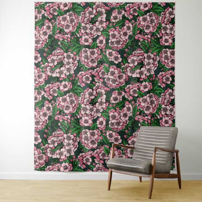 Cherry blossom 2 tapestry (In Situ)