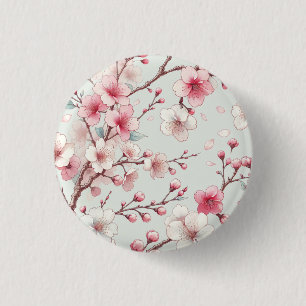 Cherry Blossom 3 Cm Round Badge