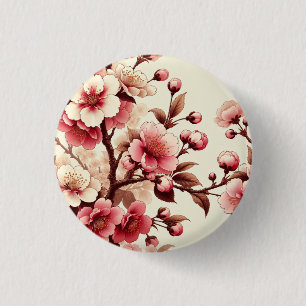 Cherry Blossom 3 Cm Round Badge