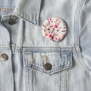 Cherry Blossom 6 Cm Round Badge