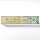 Cherry Blossom Acrylic Desk Nameplate