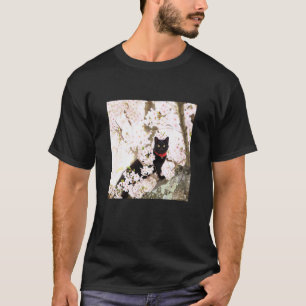 cherry blossom and black cat_001 T-Shirt