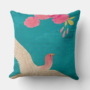 Cherry Blossom and Dove Cushion
