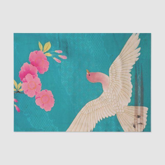 Cherry Blossom and Dove Tissue Paper (Front)
