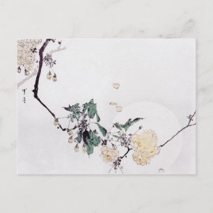 Cherry Blossom and Full Moon, Watanabe Seitei Postcard
