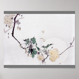 Cherry Blossom and Full Moon, Watanabe Seitei Poster