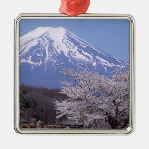 Cherry Blossom and Mt. Fuji Metal Tree Decoration