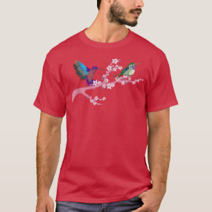 Cherry Blossom Animal Floral Sakura Bird Vintage H T-Shirt