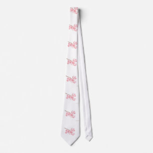 cherry blossom art neck tie