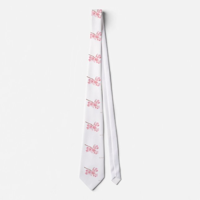 cherry blossom art neck tie (Front)