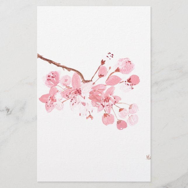 cherry blossom art stationery (Front)