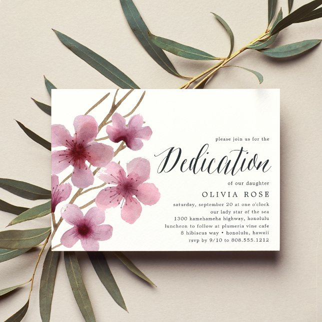 Cherry Blossom | Baby Dedication Invitation (Creator Uploaded)
