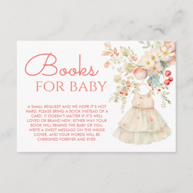 Cherry Blossom Baby Girl Clothes Books for Baby Enclosure Card (Front)