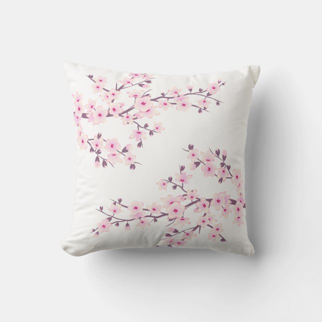 Cherry Blossom Baby Pink Coquette Aesthetic Cushion