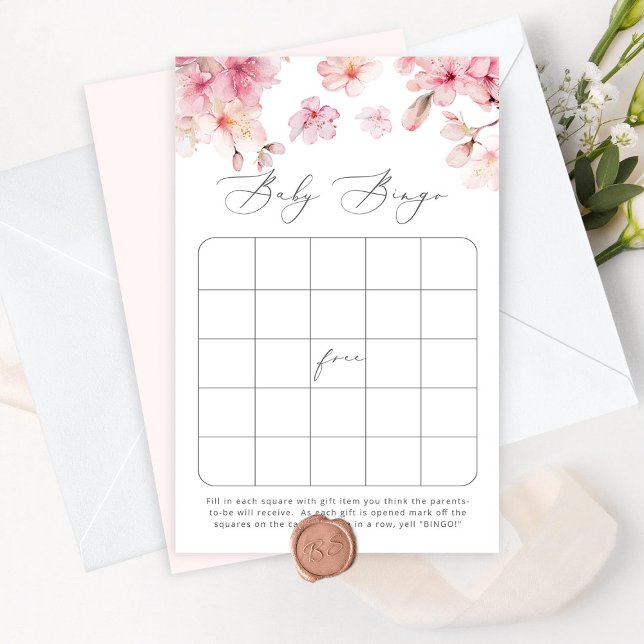 Cherry blossom baby shower bingo game (Creator Uploaded)