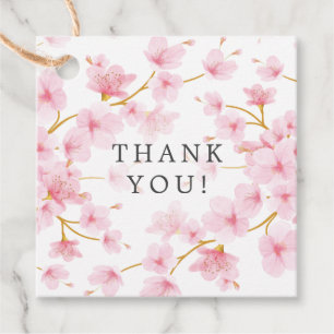 Cherry Blossom Baby Shower Favour Gift Tag