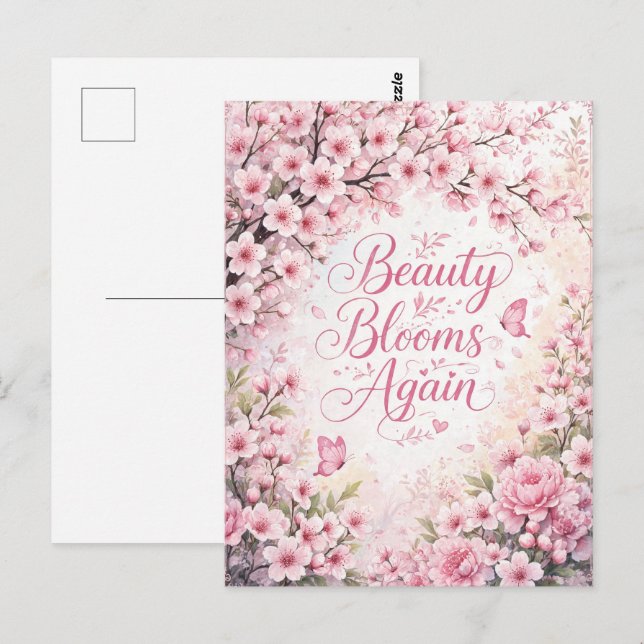 Cherry Blossom : Beauty Blooms Again Postcard (Front/Back)