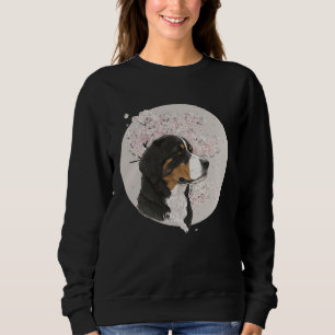 Cherry Blossom Bernese Mountain Dog Breed Japanese Sweatshirt
