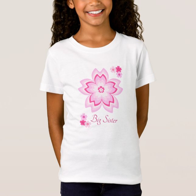 Cherry Blossom Big Sister T-Shirt (Front)