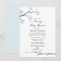 Cherry Blossom Birds Floral Drive By Baby Shower