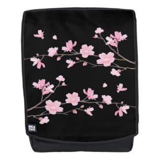 Cherry Blossom - Black Backpack